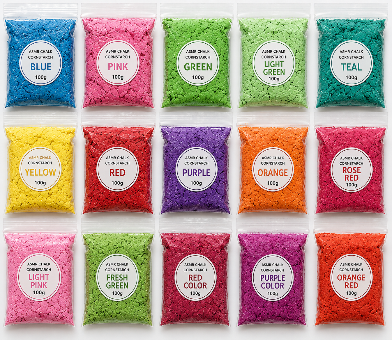 Colorful cornstarch
